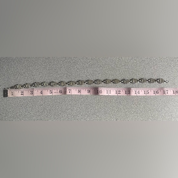 Vintage Silver Toned Clear Rhinestone Necklace - Picture 9 of 9